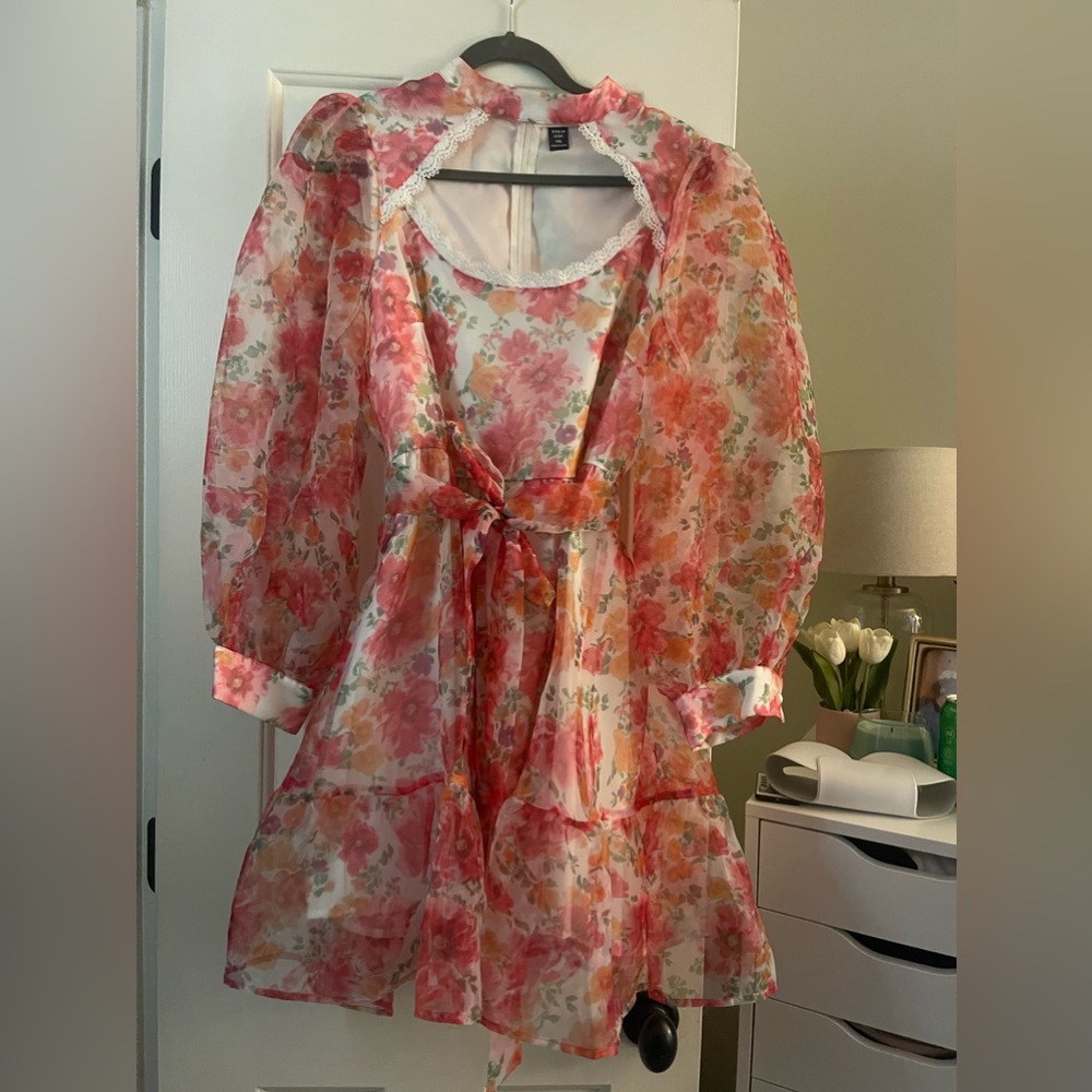Shein Lace Floral Dress